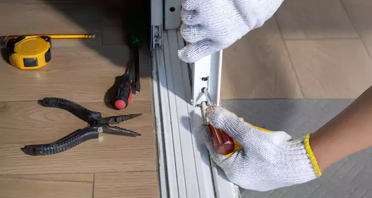 Backyard Sliding Door Track Repair in Tallahassee, FL